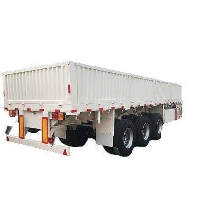 Vente directe de semi-remorque à paroi latérale à lit plat avec 12 serrures à torsion 12400x2500x1550