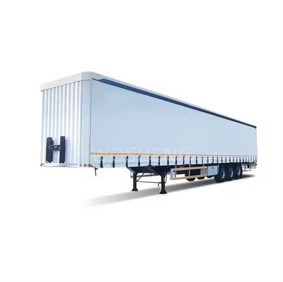 40-50 tonnes 3 essieux Blanc 40 pieds 45 pieds PVC rideau côté camion semi-remorque pour camion remorque