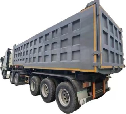 Trailers à roues Wosheng 3 essieux hydrauliques à déverrouillage arrière à déverrouillage semi-trucks à déverrouillage