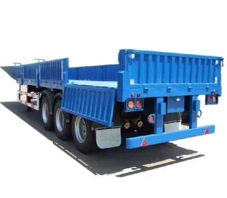 40 tonnes 60 tonnes 80 tonnes 100 tonnes semi-remorque à trois essieux avec paroi latérale avec taille personnalisable