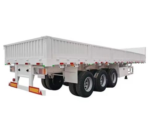 40ft dépôt de paroi latérale en vrac clôture piquet conteneur à lit plat chargement lourd paroi latérale de bord camion semi-remorque