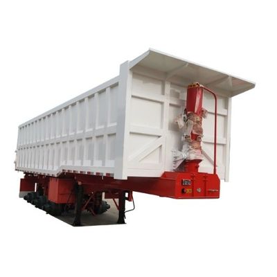 5 essieux hydraulique à décharge arrière semi-remorque bout de bascule avec Q345B / T700 Steel poutre principale