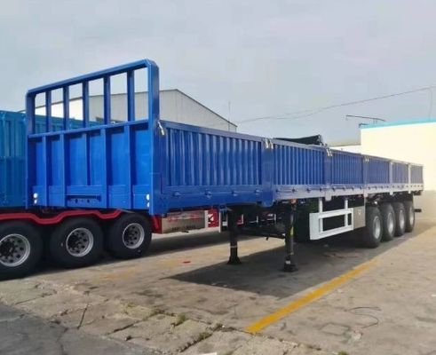 3 essieux 50 tonnes paroi latérale semi-remorque transport de marchandises avec pneu 12.00R22.5 optionnel