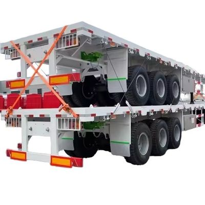 30-80 tonnes 2 3 4 essieux 20 40 45 pieds plat lit Semi-remorque avec et taille personnalisable
