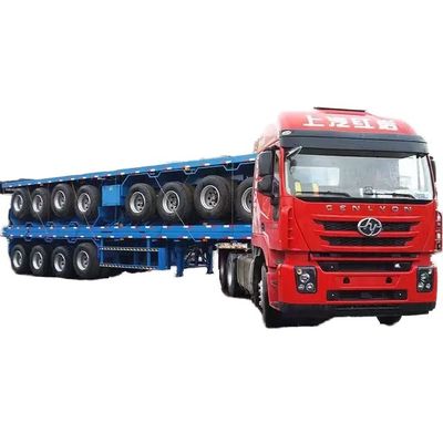 Semi-remorque 3pc Arbre droit à plat plat plat deck Flatboy camion remorque conteneur lit plat