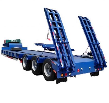 60T Max Payload Q345B/T700L remorque à lit bas pour excavatrice et machines durables