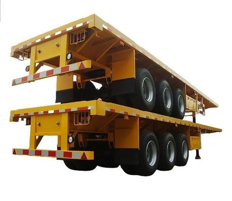 Taille et couleur personnalisées 3 4 conteneur à essieu plat semi-remorque plat pour camion