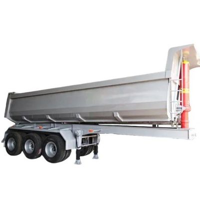 Vente directe 4/3 essieu arrière décharge semi-remorque remorque à bascule pour la construction
