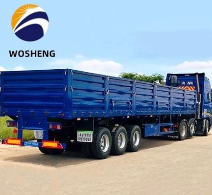 JOST King Pin 3 Axle 50 tonnes camion à plaque latérale semi-remorque avec paroi latérale élevée