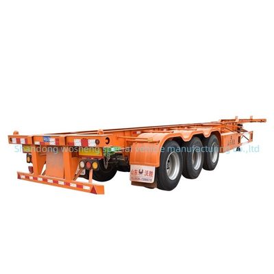 3 essieux conteneur châssis squelette semi-camion remorque avec JOST 3,5 &quot; 90mm King Pin