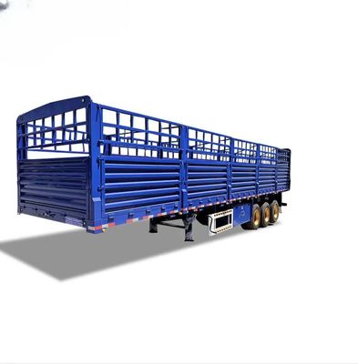 9.00-22.5 Rim Semi-remorque 12-13m 3 axes Flat Truck Trailer avec latéralement et arrière clôture latérale