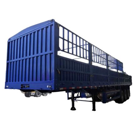 Transport d'acier avec 3/4 axe type plat de clôture latérale semi-remorque de professionnel