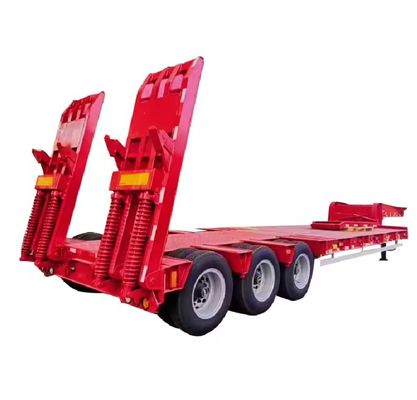 Camion de chargement de conteneurs en acier à lit bas Chassis semi-remorque à 3 essieux et 12 roues