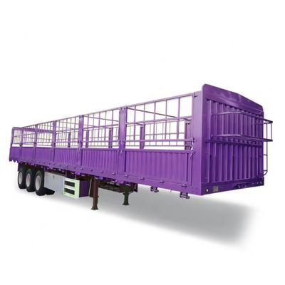 3 essieux de clôture en acier à piquet semi-remorque à paroi latérale de clôture de camion de remorque avec 11.00R20 pneu