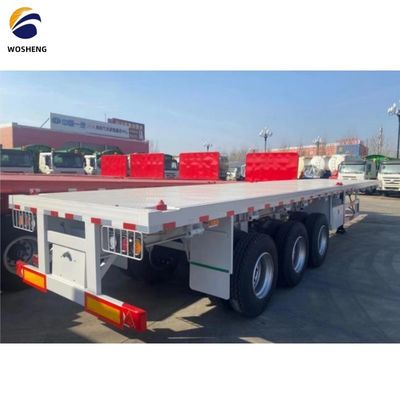 3 essieux 4 essieux 20FT 40FT conteneur camion à lit plat remorques avec système de freinage à double ligne