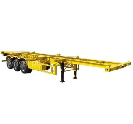 Suspension mécanique Wosheng 3 axe 20FT 40FT conteneur châssis squelette semi-remorque