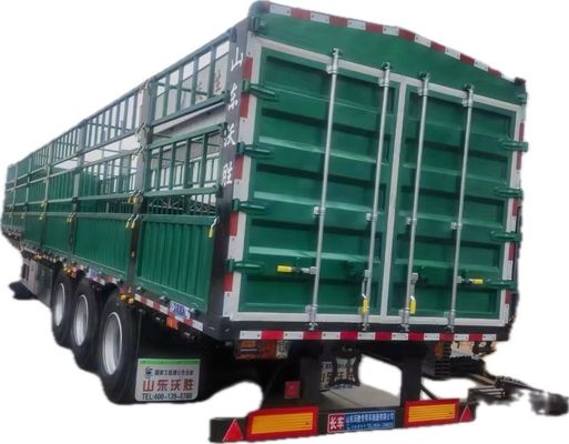 Semi-remorque en acier pour élevage de bétail et de légumes