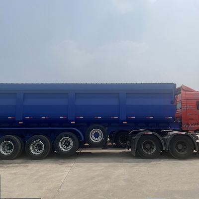 Camion de décharge hautement résistant avec élévation hydraulique arrière 3/4 axe et semi-remorque de décharge