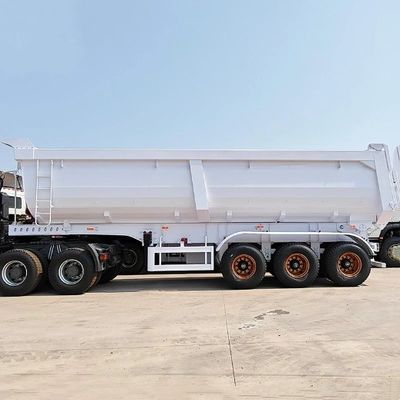 Semi-remorque arrière à 3 essieux de 16 tonnes avec un train d'atterrissage lourd de 28 tonnes de Wosheng