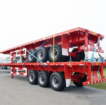 Capacité de chargement de 55 tonnes Container à plat Semi-remorque 3 axes 4 axes personnalisation