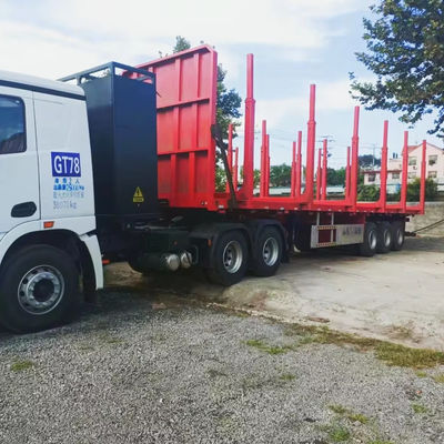Semi-remorque à plateau polyvalente à 3 axes, 4 axes et 5 axes pour le transport du bois et du bois
