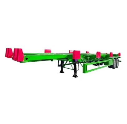 Faisceau principal Q345B Hauteur 500 mm Container squelette Semi-remorque pour le port de transport de marchandises