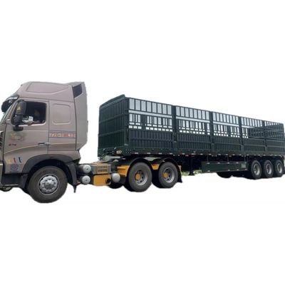 Semi-remorque en acier multi-axes personnalisée pour clôture de chargement de camions et charge utile maximale 40-80 tonnes