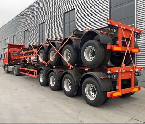 2 axes 3 axes 4 axes remorque à squelette pour le transport de conteneurs de 20 pieds 40 pieds 45 pieds au mieux