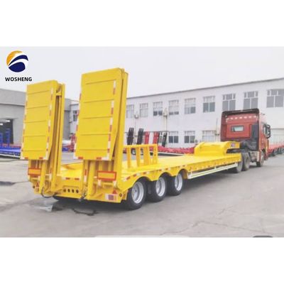 Semi-remorque à charge lourde extensible 40 pieds remorque à lit bas 3 essieux pour remorque de camion