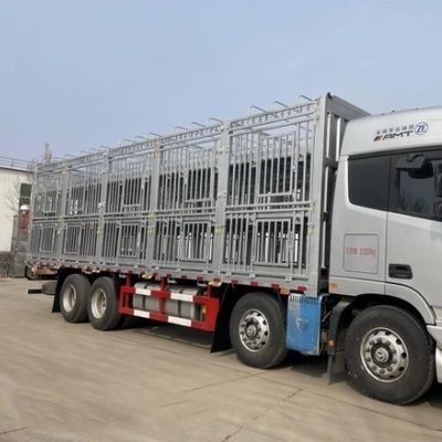 Fonction végétale 3 essieux FUWA Semi-remorque à hautes clôtures pour animaux d'élevage