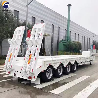 Camions à plancher bas Trailer Charge maximale de 150 tonnes Col de poule 3 essieux 4 essieux