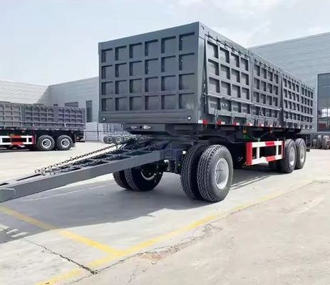 3 barres d'entraînement d'essieu, décharge latérale, remorque complète de 40 à 100 tonnes, remorqueuse Dolly, remorque complète