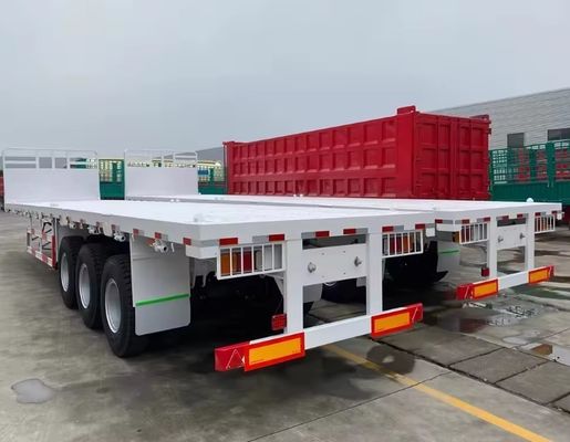 Semi-remorque pour le transport de conteneurs 3 axes 4 axes 20 pieds 40 pieds 45 pieds remorque de camion plat
