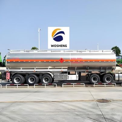 Semi-remorque de pétrolier 4200L en acier au carbone en acier inoxydable ou en alliage d'aluminium