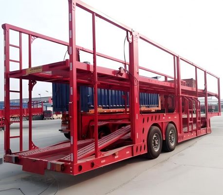 Charge utile maximale 30000 kg 2 essieux Suspension pneumatique Semi-remorque certifiée pour le transport automobile