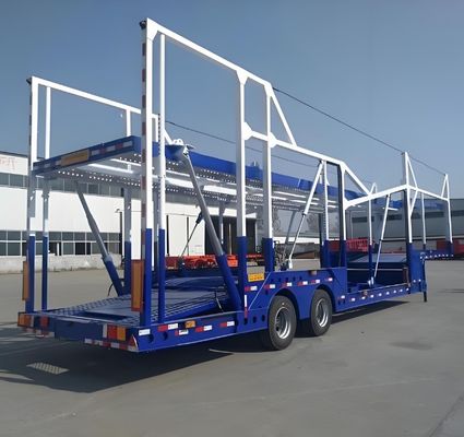Levé hydraulique 2 axes 8 Unités de transport véhicule de transport de voiture remorque véhicule de transport de voiture semi-remorque pour