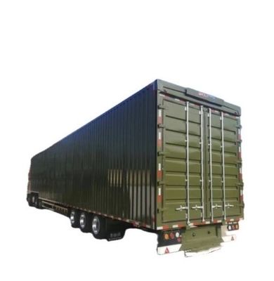 Wosheng 3 axes logistiques Van à demi-remorque à envergure de ailes avec pneus 12R22.5 et essieux 13T/16T