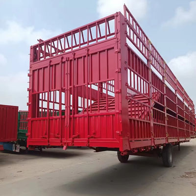 Charge utile maximale 30000 kg Semi-remorque à trois-quarts d'épaisseur à deux étages pour animaux, volaille et bétail