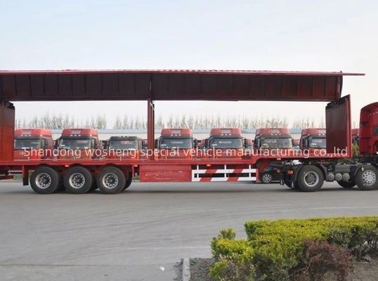 Wosheng 30/40tons Logistique Vans à aile étendue Semi-remorque Système de freinage double ligne WABCO