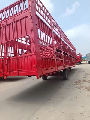 Charge utile maximale 30000 kg Semi-remorque à trois-quarts d'épaisseur à deux étages pour animaux, volaille et bétail