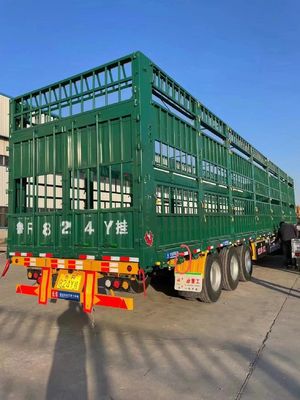 Charge utile maximale 30000 kg Semi-remorque à trois-quarts d'épaisseur à deux étages pour animaux, volaille et bétail