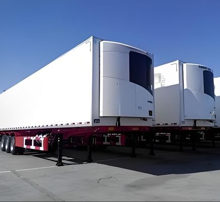 3 axes en acier 40/45f/48ft réfrigérateur semi-remorque parfaite pour le transport de nourriture froide