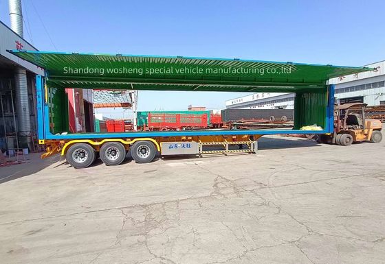 King Pin 90 3,5&quot; JOST/Other Wosheng 3 Axle 30/40T Logistique Semi-remorque à volets