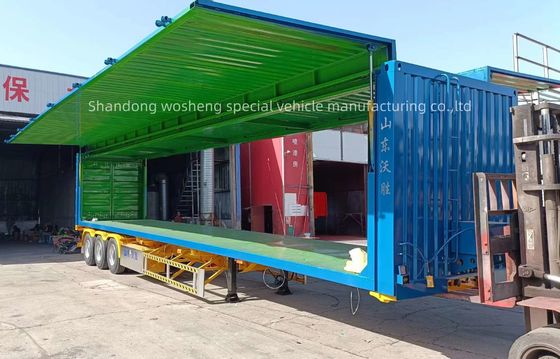 King Pin 90 3,5&quot; JOST/Other Wosheng 3 Axle 30/40T Logistique Semi-remorque à volets