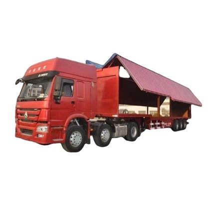Wosheng 3 Axe 30/40 tonnes de logistique Van à demi-remorque avec boîte Wingvan volante