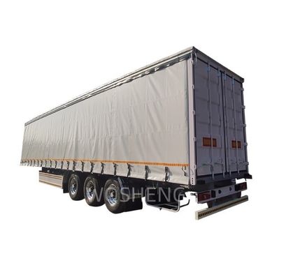 3 axes 40 pieds 45 pieds PVC Telaurine rideau côté Semi-remorque avec conception de camion coulissant