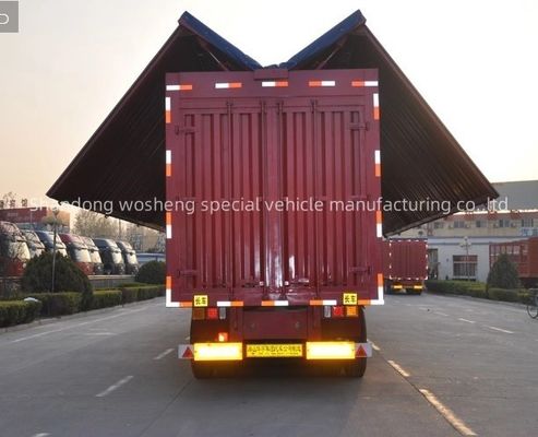 Wosheng 3 Axe 30/40 tonnes de logistique Van à demi-remorque avec boîte Wingvan volante