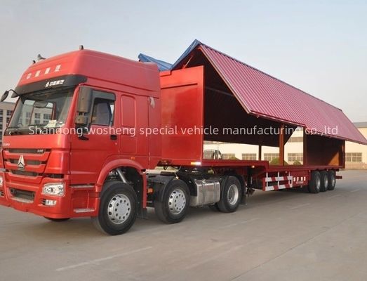 Wosheng 3 Axe 30/40 tonnes de logistique Van à demi-remorque avec boîte Wingvan volante