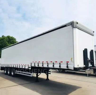 Wosheng 3 axes 40ft 45ft semi-remorque côté rideau pour le transport polyvalent et de fret
