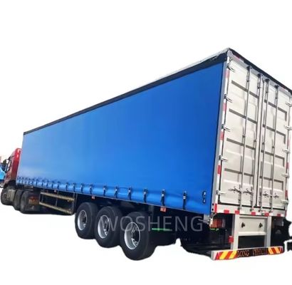 Wosheng 3 axes 40ft 45ft PVC imperméable à l' eau rideau côté semi-remorque pour express et la logistique